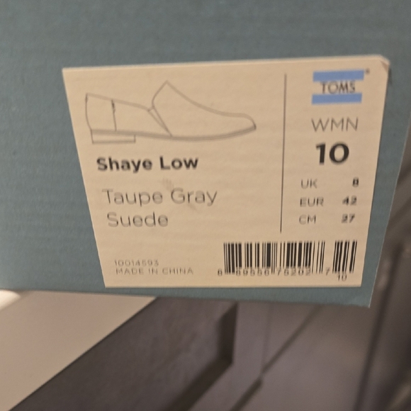 Toms Men's Suede Slip-Ons in Taupe Gray - Picture 5 of 5